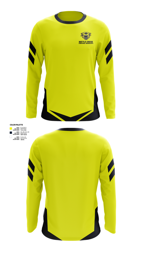 Long Sleeve Performance Shirt, Battle Creek Central Bearcats Flag Football, Track & Field, Teamtime, Team time, sublimation, custom sports apparel, team uniforms, spirit wear, spiritwear, sports uniforms, custom shirts, team store, custom team store, fundraiser sports, apparel fundraiser