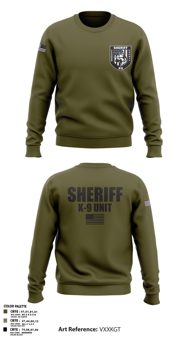 Crew Neck Sweatshirt, Alexander County Sheriff Office K-9, Police, Teamtime, Team time, sublimation, custom sports apparel, team uniforms, spirit wear, spiritwear, sports uniforms, custom shirts, team store, custom team store, fundraiser sports, apparel fundraiser