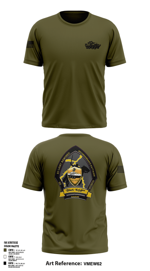 Old School Cotton Feel Shirt, Bravo Co, 2D LAR Bn, Marines, Teamtime, Team time, sublimation, custom sports apparel, team uniforms, spirit wear, spiritwear, sports uniforms, custom shirts, team store, custom team store, fundraiser sports, apparel fundraiser
