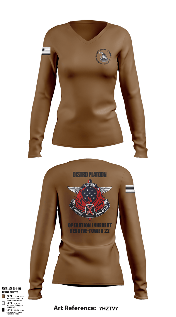 Women's Long Sleeve Vneck Shirt, Eco 3-10 GSAB, Army, Teamtime, Team time, sublimation, custom sports apparel, team uniforms, spirit wear, spiritwear, sports uniforms, custom shirts, team store, custom team store, fundraiser sports, apparel fundraiser