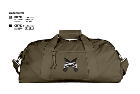 Duffle Bag, Mortars, Army, Teamtime, Team time, sublimation, custom sports apparel, team uniforms, spirit wear, spiritwear, sports uniforms, custom shirts, team store, custom team store, fundraiser sports, apparel fundraiser
