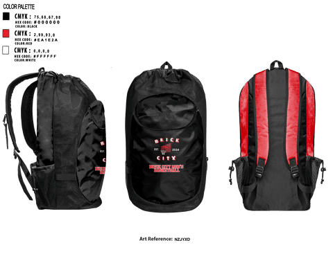 Gear Bag, Brick City Basketball, Men's Basketball, Teamtime, Team time, sublimation, custom sports apparel, team uniforms, spirit wear, spiritwear, sports uniforms, custom shirts, team store, custom team store, fundraiser sports, apparel fundraiser
