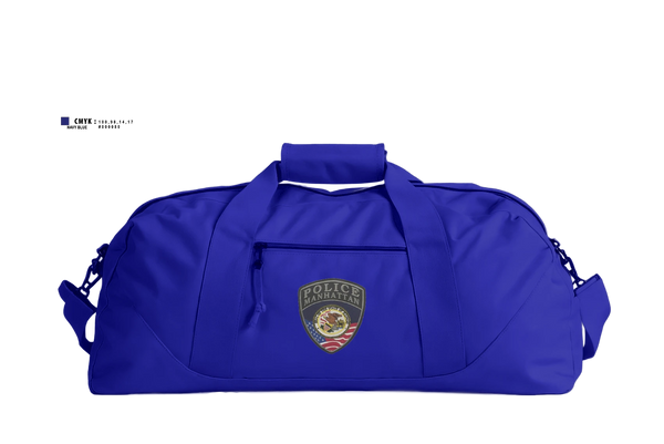 Duffle Bag, Manhattan PD, Police, Teamtime, Team time, sublimation, custom sports apparel, team uniforms, spirit wear, spiritwear, sports uniforms, custom shirts, team store, custom team store, fundraiser sports, apparel fundraiser