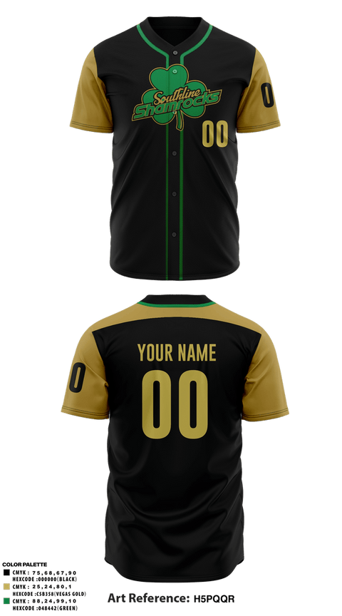 Full Button Baseball Jersey, 11U Southline Shamrocks, Baseball, Teamtime, Team time, sublimation, custom sports apparel, team uniforms, spirit wear, spiritwear, sports uniforms, custom shirts, team store, custom team store, fundraiser sports, apparel fundraiser