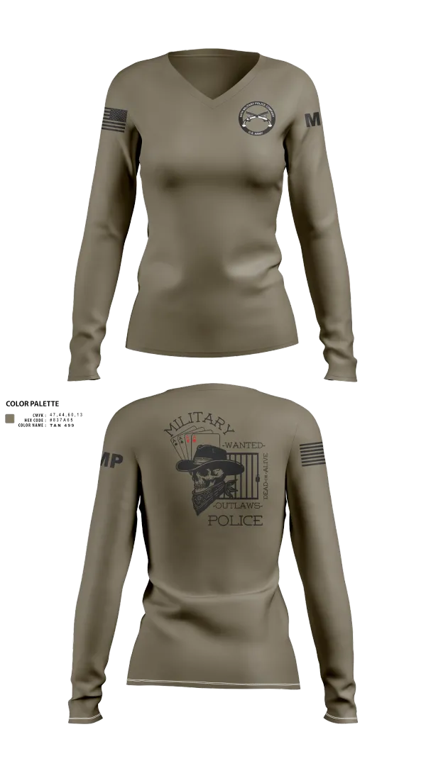Womens Long Sleeve Vneck Shirt, , Army, Teamtime, Team time, sublimation, custom sports apparel, team uniforms, spirit wear, spiritwear, sports uniforms, custom shirts, team store, custom team store, fundraiser sports, apparel fundraiser