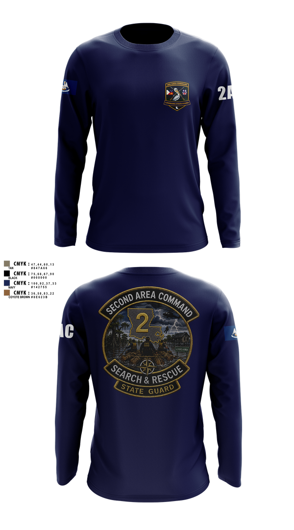 Long Sleeve Performance Shirt, Louisiana State Guard, Army, Teamtime, Team time, sublimation, custom sports apparel, team uniforms, spirit wear, spiritwear, sports uniforms, custom shirts, team store, custom team store, fundraiser sports, apparel fundraiser