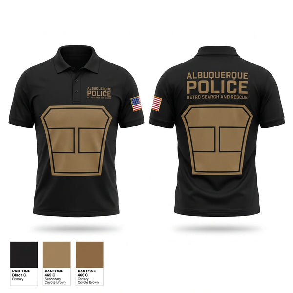 Short Sleeve Performance Polo, Albuquerque police, Police, Teamtime, Team time, sublimation, custom sports apparel, team uniforms, spirit wear, spiritwear, sports uniforms, custom shirts, team store, custom team store, fundraiser sports, apparel fundraiser
