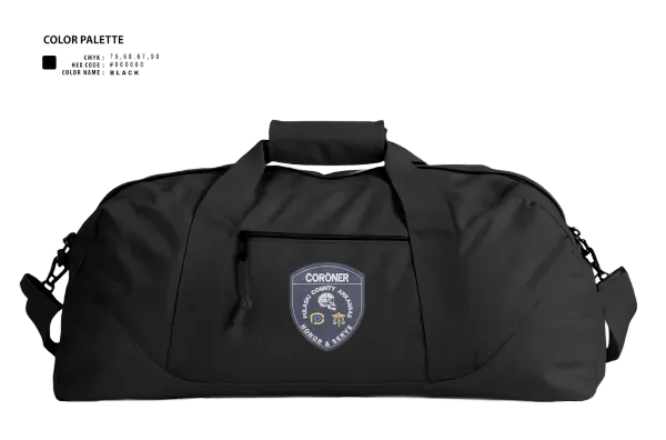 Duffle Bag, Pulaski County Coroner’s Office, Police, Teamtime, Team time, sublimation, custom sports apparel, team uniforms, spirit wear, spiritwear, sports uniforms, custom shirts, team store, custom team store, fundraiser sports, apparel fundraiser