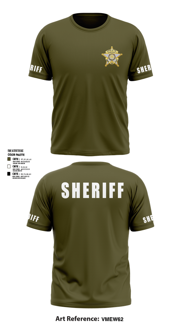 Old School Cotton Feel Shirt, SHERIFF, Police, Teamtime, Team time, sublimation, custom sports apparel, team uniforms, spirit wear, spiritwear, sports uniforms, custom shirts, team store, custom team store, fundraiser sports, apparel fundraiser