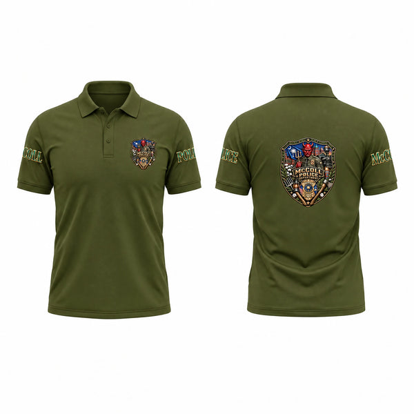 Short Sleeve Performance Polo, McColl Police Department, Police, Teamtime, Team time, sublimation, custom sports apparel, team uniforms, spirit wear, spiritwear, sports uniforms, custom shirts, team store, custom team store, fundraiser sports, apparel fundraiser
