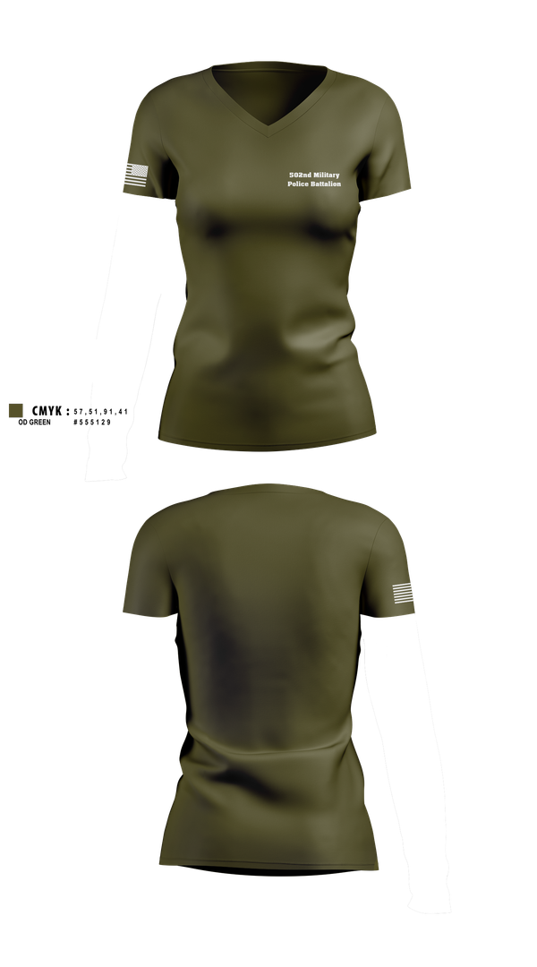 Womens Short Sleeve Vneck Shirt, 502nd Military Police Battalion, , Teamtime, Team time, sublimation, custom sports apparel, team uniforms, spirit wear, spiritwear, sports uniforms, custom shirts, team store, custom team store, fundraiser sports, apparel fundraiser
