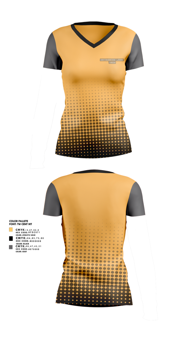 Womens Short Sleeve Vneck Shirt, Northwestern Lehigh Tigers, , Teamtime, Team time, sublimation, custom sports apparel, team uniforms, spirit wear, spiritwear, sports uniforms, custom shirts, team store, custom team store, fundraiser sports, apparel fundraiser