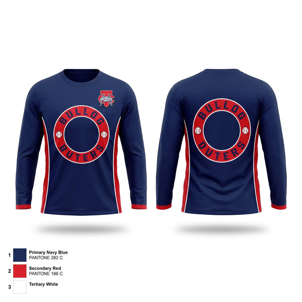 Long Sleeve Performance Shirt, Mudcats, Baseball, Teamtime, Team time, sublimation, custom sports apparel, team uniforms, spirit wear, spiritwear, sports uniforms, custom shirts, team store, custom team store, fundraiser sports, apparel fundraiser