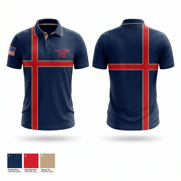 Short Sleeve Performance Polo, Eastham FD, Fire Department, Teamtime, Team time, sublimation, custom sports apparel, team uniforms, spirit wear, spiritwear, sports uniforms, custom shirts, team store, custom team store, fundraiser sports, apparel fundraiser