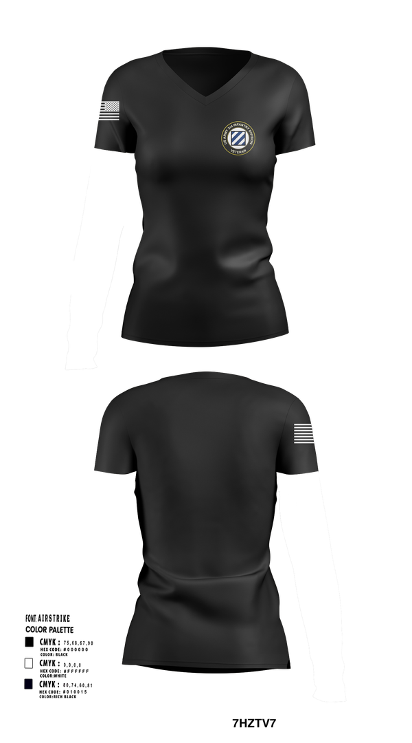 Womens Short Sleeve Vneck Shirt, 3rd Infantry Division, , Teamtime, Team time, sublimation, custom sports apparel, team uniforms, spirit wear, spiritwear, sports uniforms, custom shirts, team store, custom team store, fundraiser sports, apparel fundraiser
