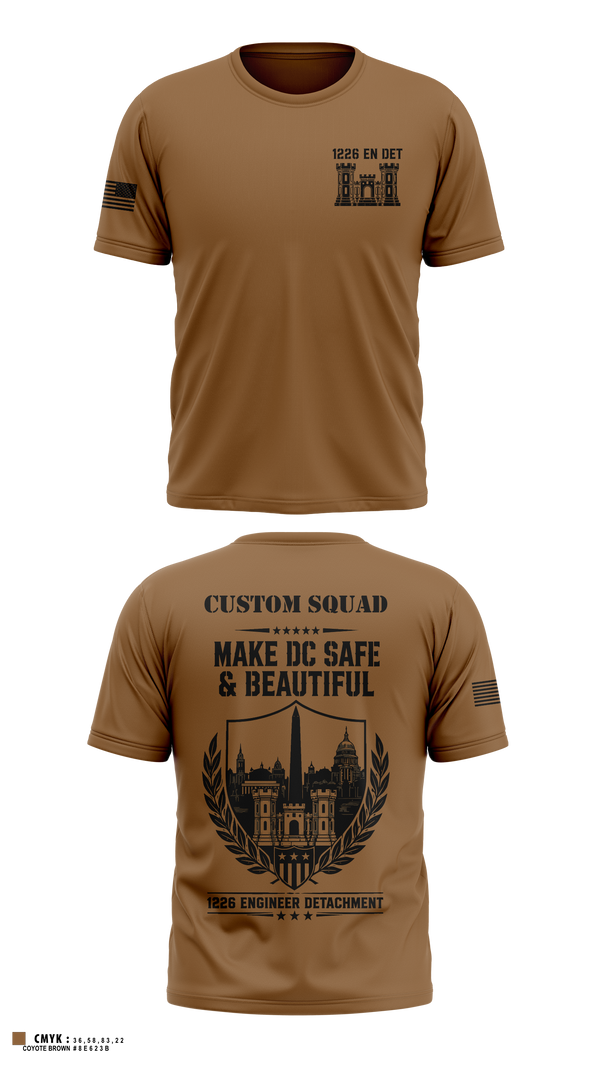 Short Sleeve Performance Shirt, 1226 EN DET, National Guard, Teamtime, Team time, sublimation, custom sports apparel, team uniforms, spirit wear, spiritwear, sports uniforms, custom shirts, team store, custom team store, fundraiser sports, apparel fundraiser