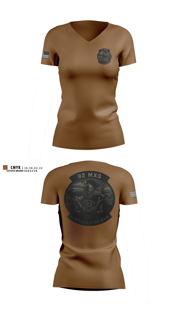 Womens Short Sleeve Vneck Shirt, 92 MXS, Air Force, Teamtime, Team time, sublimation, custom sports apparel, team uniforms, spirit wear, spiritwear, sports uniforms, custom shirts, team store, custom team store, fundraiser sports, apparel fundraiser