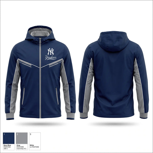 Windbreaker, Yankees, Baseball, Teamtime, Team time, sublimation, custom sports apparel, team uniforms, spirit wear, spiritwear, sports uniforms, custom shirts, team store, custom team store, fundraiser sports, apparel fundraiser