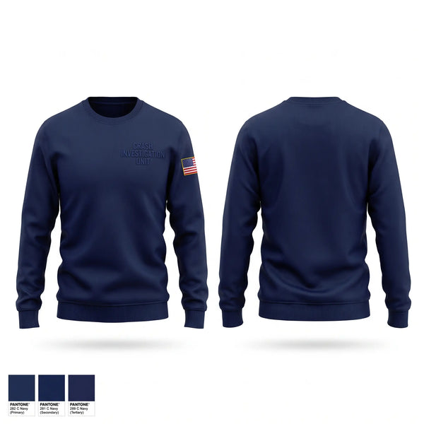Crew Neck Sweatshirt, Crash Investigation Unit, Police, Teamtime, Team time, sublimation, custom sports apparel, team uniforms, spirit wear, spiritwear, sports uniforms, custom shirts, team store, custom team store, fundraiser sports, apparel fundraiser