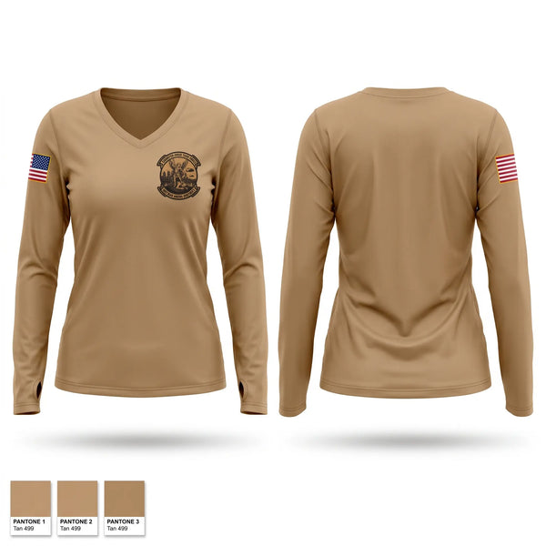 Womens Long Sleeve Vneck Shirt, CDTF, Army, Teamtime, Team time, sublimation, custom sports apparel, team uniforms, spirit wear, spiritwear, sports uniforms, custom shirts, team store, custom team store, fundraiser sports, apparel fundraiser