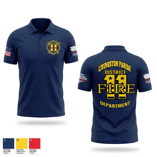 Short Sleeve Performance Polo, LPFD 11, Fire Department, Teamtime, Team time, sublimation, custom sports apparel, team uniforms, spirit wear, spiritwear, sports uniforms, custom shirts, team store, custom team store, fundraiser sports, apparel fundraiser