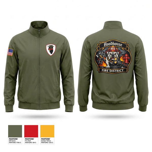 Windbreaker, Roodhouse Fire Protection District, Fire Department, Teamtime, Team time, sublimation, custom sports apparel, team uniforms, spirit wear, spiritwear, sports uniforms, custom shirts, team store, custom team store, fundraiser sports, apparel fundraiser