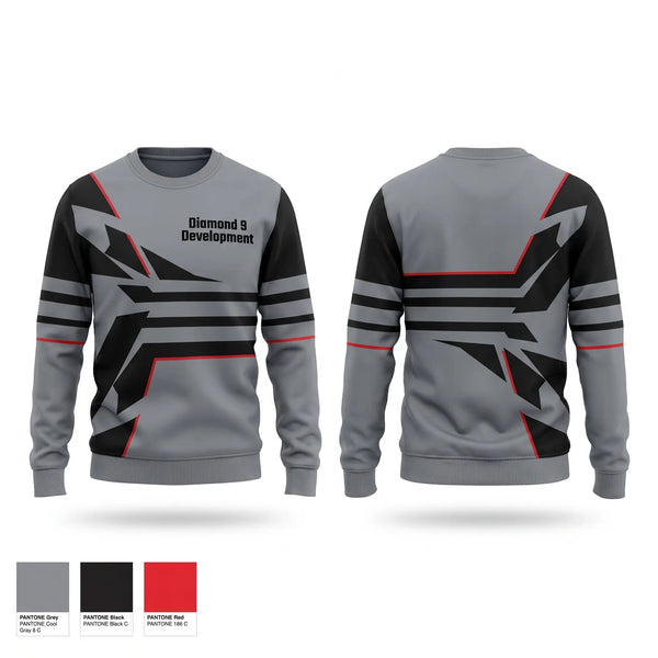 Crew Neck Sweatshirt, Diamond 9 Development, Baseball, Teamtime, Team time, sublimation, custom sports apparel, team uniforms, spirit wear, spiritwear, sports uniforms, custom shirts, team store, custom team store, fundraiser sports, apparel fundraiser
