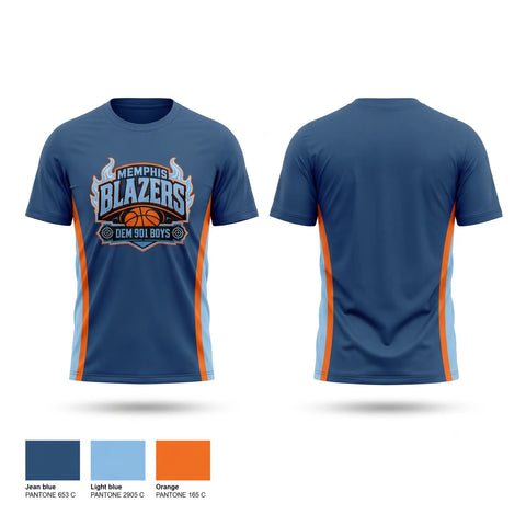 Short Sleeve Performance Shirt, Memphis Blazers, Men's Basketball, Teamtime, Team time, sublimation, custom sports apparel, team uniforms, spirit wear, spiritwear, sports uniforms, custom shirts, team store, custom team store, fundraiser sports, apparel fundraiser