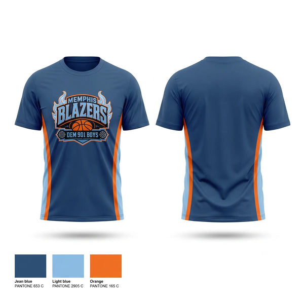 Short Sleeve Performance Shirt, Memphis Blazers, Men's Basketball, Teamtime, Team time, sublimation, custom sports apparel, team uniforms, spirit wear, spiritwear, sports uniforms, custom shirts, team store, custom team store, fundraiser sports, apparel fundraiser