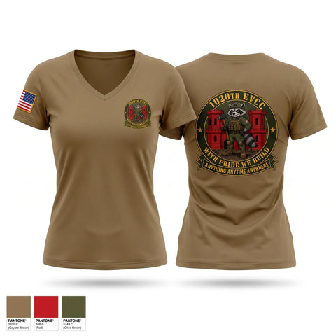 Womens Short Sleeve Vneck Shirt, 1020th EVCC, Army, Teamtime, Team time, sublimation, custom sports apparel, team uniforms, spirit wear, spiritwear, sports uniforms, custom shirts, team store, custom team store, fundraiser sports, apparel fundraiser