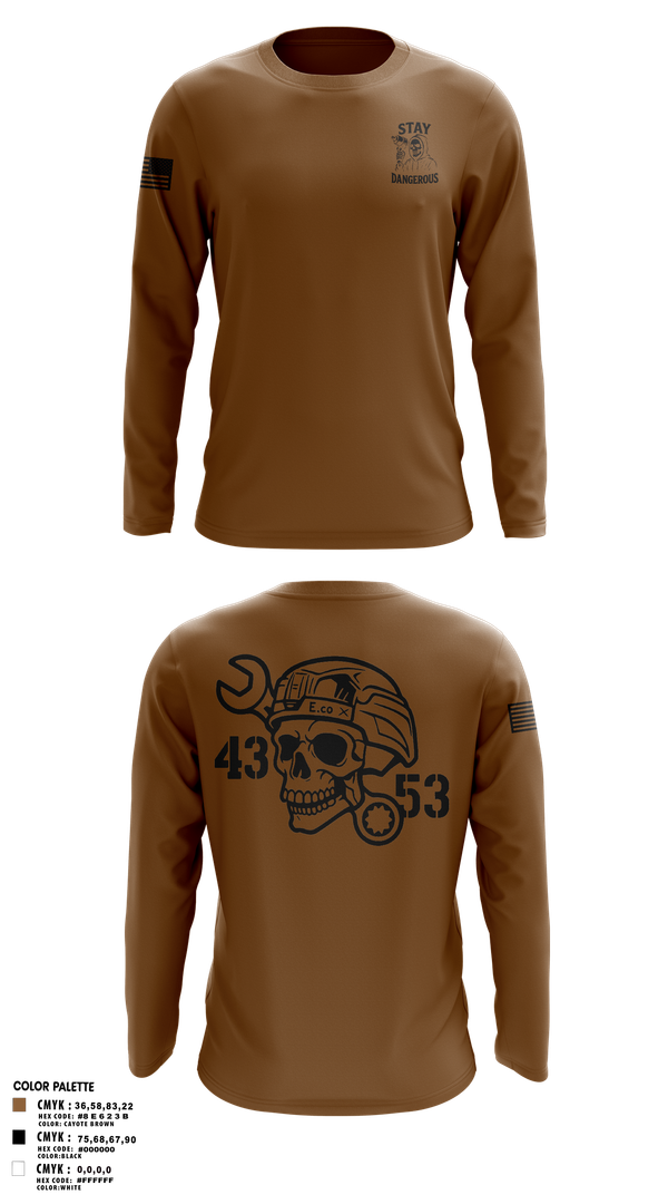 Long Sleeve Performance Shirt, 4-3 AHB, , Teamtime, Team time, sublimation, custom sports apparel, team uniforms, spirit wear, spiritwear, sports uniforms, custom shirts, team store, custom team store, fundraiser sports, apparel fundraiser