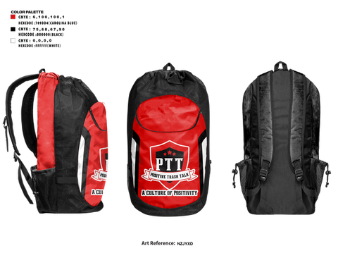 Gear Bag, Positive Trash Talk, Women's Basketball, Teamtime, Team time, sublimation, custom sports apparel, team uniforms, spirit wear, spiritwear, sports uniforms, custom shirts, team store, custom team store, fundraiser sports, apparel fundraiser