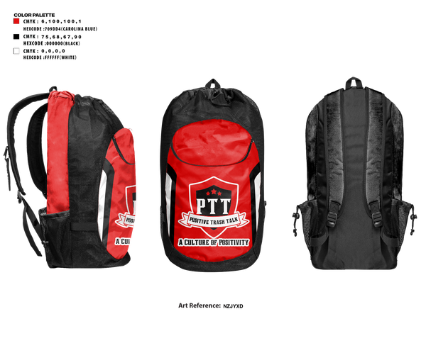Gear Bag, Positive Trash Talk, Women's Basketball, Teamtime, Team time, sublimation, custom sports apparel, team uniforms, spirit wear, spiritwear, sports uniforms, custom shirts, team store, custom team store, fundraiser sports, apparel fundraiser