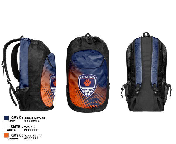 Gear Bag, Delmar, Men's Soccer, Teamtime, Team time, sublimation, custom sports apparel, team uniforms, spirit wear, spiritwear, sports uniforms, custom shirts, team store, custom team store, fundraiser sports, apparel fundraiser