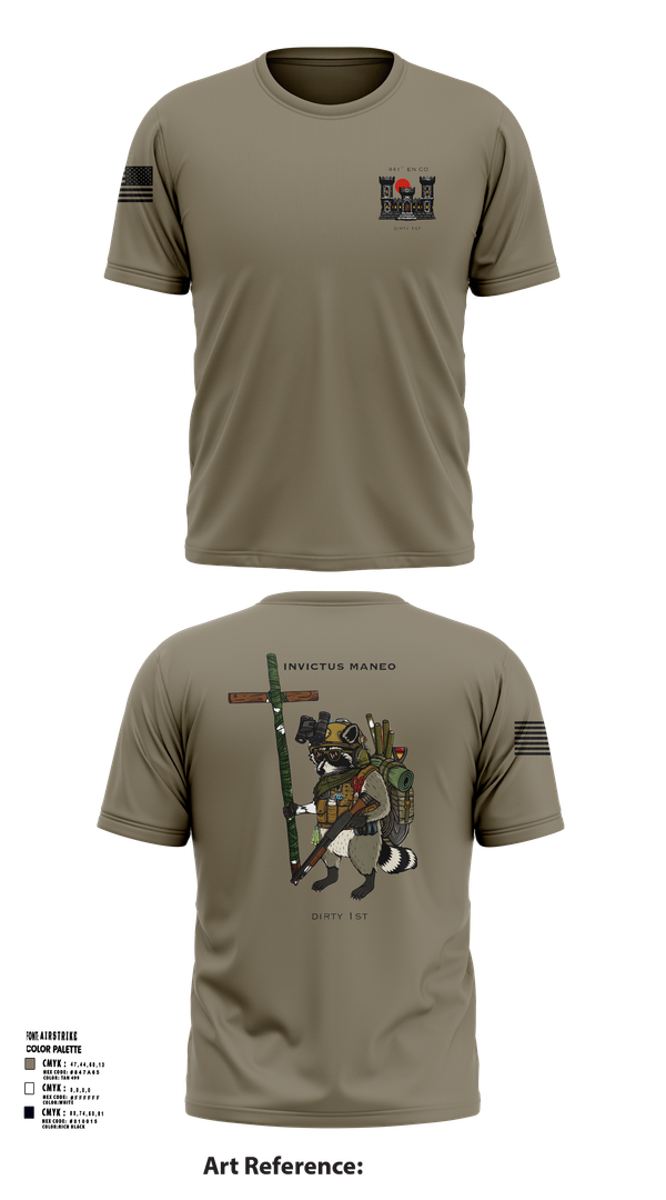 Short Sleeve Performance Shirt, 441st Engineer Company, Army, Teamtime, Team time, sublimation, custom sports apparel, team uniforms, spirit wear, spiritwear, sports uniforms, custom shirts, team store, custom team store, fundraiser sports, apparel fundraiser