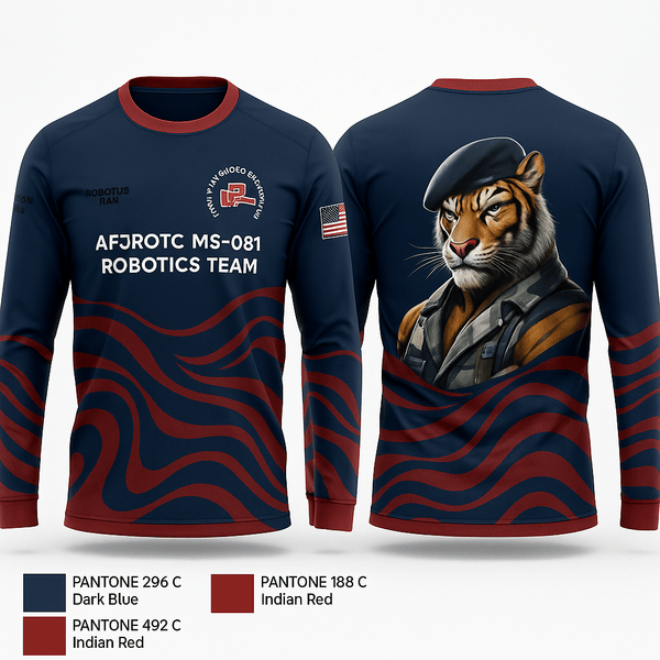 Long Sleeve Performance Shirt, AFJROTC MS-081 ROBOTICS TEAM, Air Force, Teamtime, Team time, sublimation, custom sports apparel, team uniforms, spirit wear, spiritwear, sports uniforms, custom shirts, team store, custom team store, fundraiser sports, apparel fundraiser