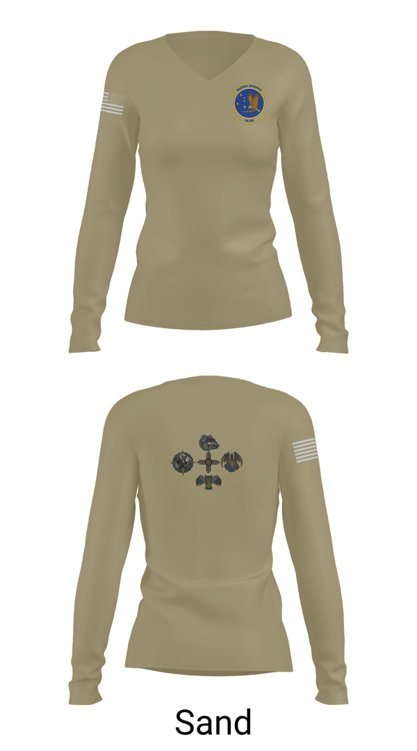 Womens Long Sleeve Vneck Shirt, 49 LRS, Air Force, Teamtime, Team time, sublimation, custom sports apparel, team uniforms, spirit wear, spiritwear, sports uniforms, custom shirts, team store, custom team store, fundraiser sports, apparel fundraiser