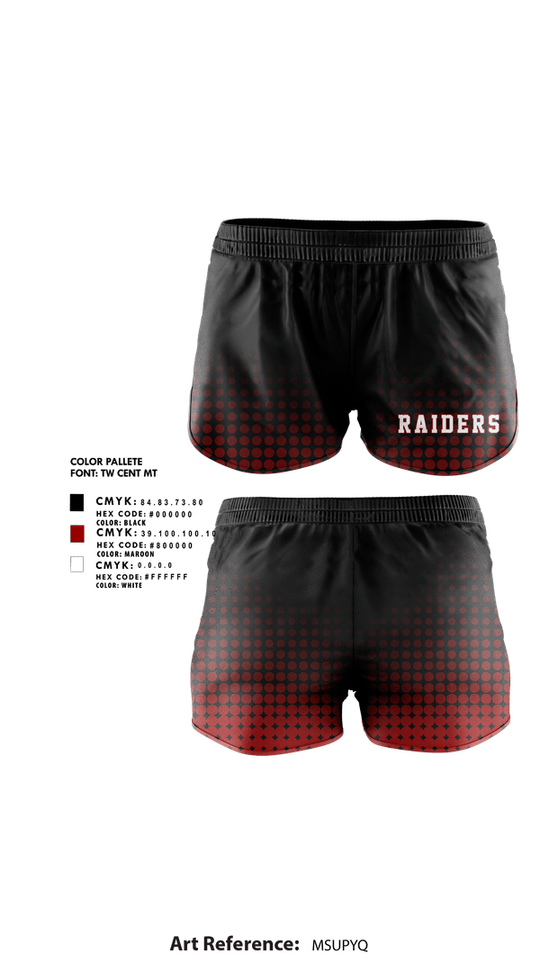 Womens Shorts, Raiders, Cheer, Teamtime, Team time, sublimation, custom sports apparel, team uniforms, spirit wear, spiritwear, sports uniforms, custom shirts, team store, custom team store, fundraiser sports, apparel fundraiser