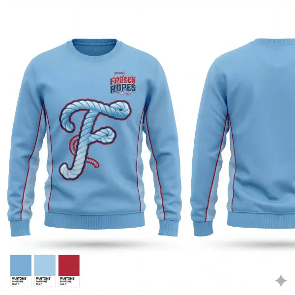 Crew Neck Sweatshirt, Frozen Ropes, Baseball, Teamtime, Team time, sublimation, custom sports apparel, team uniforms, spirit wear, spiritwear, sports uniforms, custom shirts, team store, custom team store, fundraiser sports, apparel fundraiser