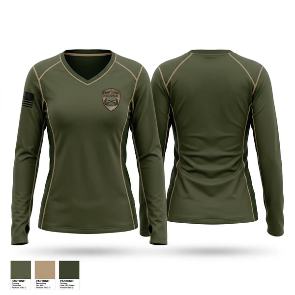 Womens Long Sleeve Vneck Shirt, East Fort Bend Regional SWAT, Police, Teamtime, Team time, sublimation, custom sports apparel, team uniforms, spirit wear, spiritwear, sports uniforms, custom shirts, team store, custom team store, fundraiser sports, apparel fundraiser