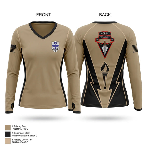 Womens Long Sleeve Vneck Shirt, MFRC, 2/82 MBCT, Army, Teamtime, Team time, sublimation, custom sports apparel, team uniforms, spirit wear, spiritwear, sports uniforms, custom shirts, team store, custom team store, fundraiser sports, apparel fundraiser