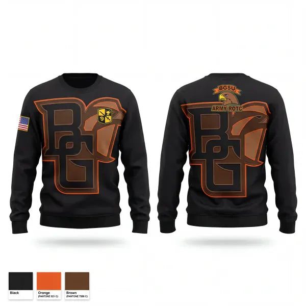 Crew Neck Sweatshirt, BGSU Fighting Falcon Battalion, Army, Teamtime, Team time, sublimation, custom sports apparel, team uniforms, spirit wear, spiritwear, sports uniforms, custom shirts, team store, custom team store, fundraiser sports, apparel fundraiser