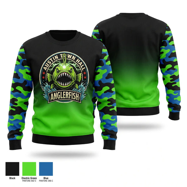 Crew Neck Sweatshirt, Austin Town Hall Anglerfish, Swimming, Teamtime, Team time, sublimation, custom sports apparel, team uniforms, spirit wear, spiritwear, sports uniforms, custom shirts, team store, custom team store, fundraiser sports, apparel fundraiser