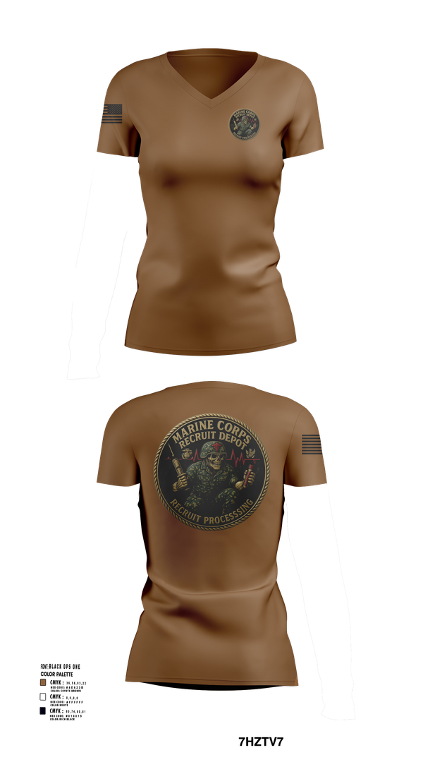 Womens Short Sleeve Vneck Shirt, Recruit Processing, , Teamtime, Team time, sublimation, custom sports apparel, team uniforms, spirit wear, spiritwear, sports uniforms, custom shirts, team store, custom team store, fundraiser sports, apparel fundraiser