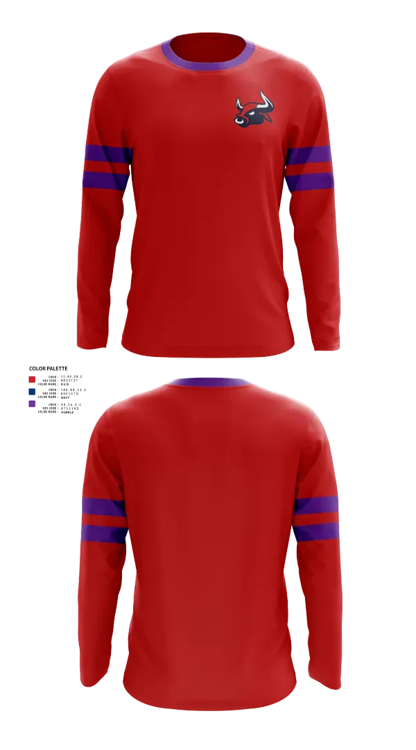 Long Sleeve Performance Shirt, Smithtown Bulls, Baseball, Teamtime, Team time, sublimation, custom sports apparel, team uniforms, spirit wear, spiritwear, sports uniforms, custom shirts, team store, custom team store, fundraiser sports, apparel fundraiser