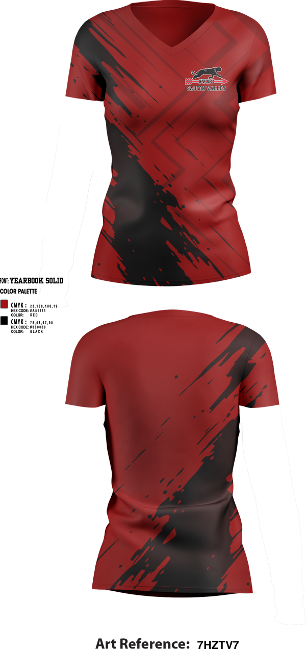 Womens Short Sleeve Vneck Shirt, Saucon Valley Cross Country, Cross Country, Teamtime, Team time, sublimation, custom sports apparel, team uniforms, spirit wear, spiritwear, sports uniforms, custom shirts, team store, custom team store, fundraiser sports, apparel fundraiser