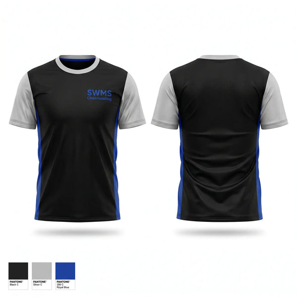 Soft Poly Tee Cotton Like Feel, SWMS cheerleading, Cheer, Teamtime, Team time, sublimation, custom sports apparel, team uniforms, spirit wear, spiritwear, sports uniforms, custom shirts, team store, custom team store, fundraiser sports, apparel fundraiser