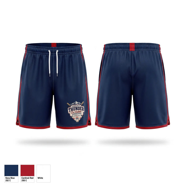 Athletic Shorts With Pockets, Charlotte Thunder, Baseball, Teamtime, Team time, sublimation, custom sports apparel, team uniforms, spirit wear, spiritwear, sports uniforms, custom shirts, team store, custom team store, fundraiser sports, apparel fundraiser