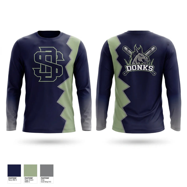 Long Sleeve Performance Shirt, Swamp Donks, Baseball, Teamtime, Team time, sublimation, custom sports apparel, team uniforms, spirit wear, spiritwear, sports uniforms, custom shirts, team store, custom team store, fundraiser sports, apparel fundraiser