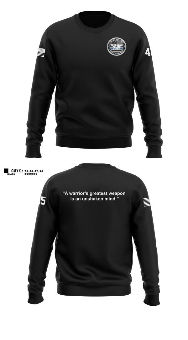 Crew Neck Sweatshirt, Boylston Police Gear, Police, Teamtime, Team time, sublimation, custom sports apparel, team uniforms, spirit wear, spiritwear, sports uniforms, custom shirts, team store, custom team store, fundraiser sports, apparel fundraiser